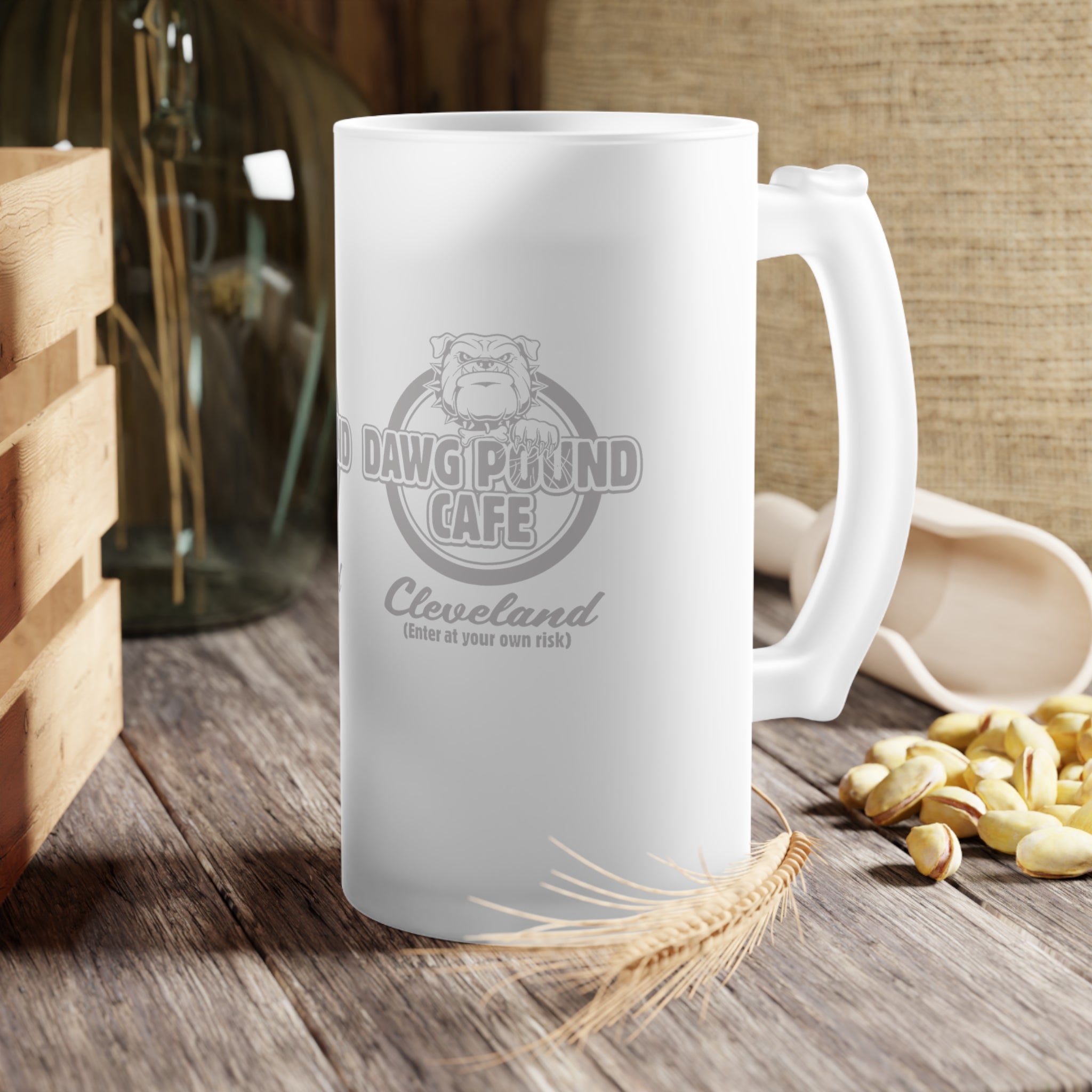 DAWGPOUND CAFE - Frosted Glass Beer Mug